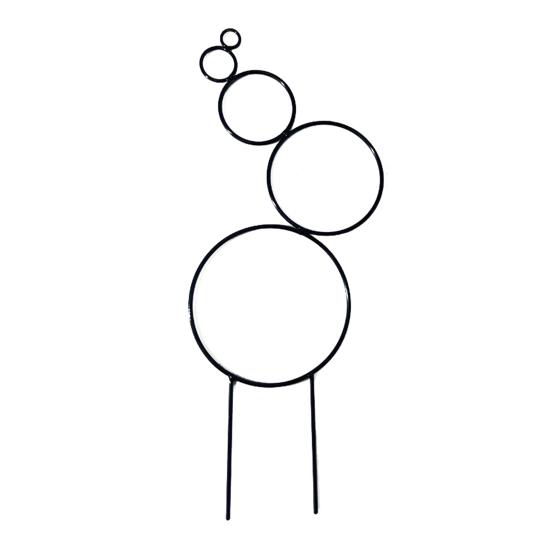 

Растения Металлическая шпалера Дизайн с несколькими кругами Проволочная шпалера Вставка для кашпо Поддержка для вьющихся растений Горшечная хойя потос филодендроны плющ чёрный