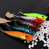Double Hook Popper Lures 9.5cm 5pcs Topwater Bass Lures Floating Crankbaits for Casting and Trolling