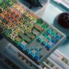 MAIMOOO Shadow Keycaps Golden Osmanthus Oolong Tea Diamond Pattern Translucent Cherry Pbt Custom Keyboard Green Keycaps