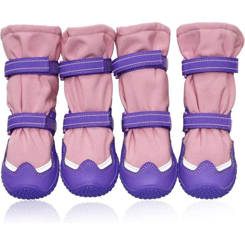 Non-slip Dog Shoes with Comfortable and Safe Paw Protectors, Suitable for Walking, Hiking, and Winter Travel