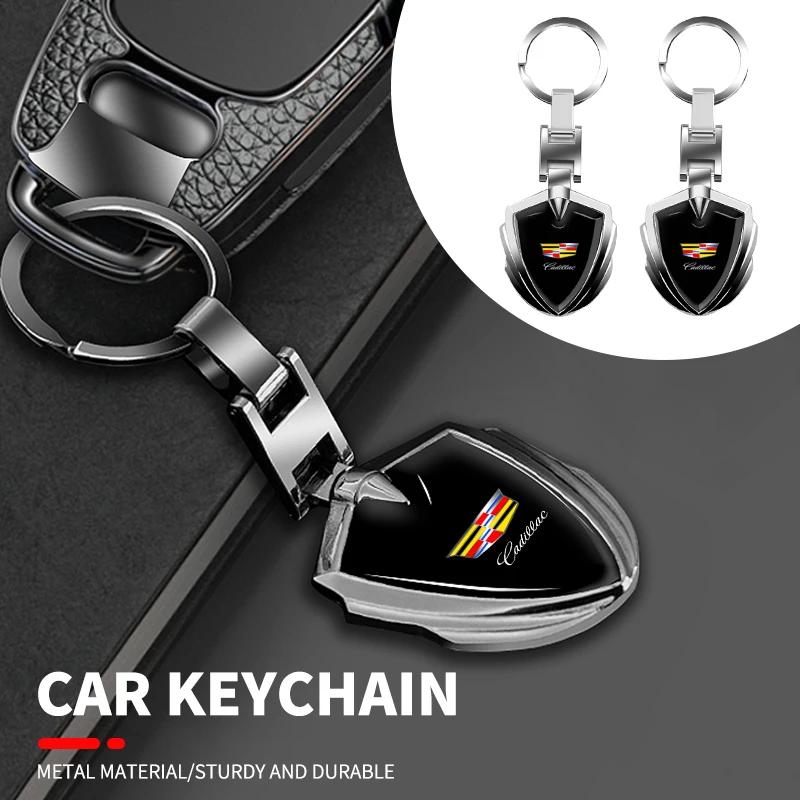 Auto Logo Styling 3D Metall Schlüsselanhänger Schildförmiger Schlüsselanhänger für Cadillac SRX Escalade CTS BLS ATS DTS XTS SLS XLR V Deville CT5