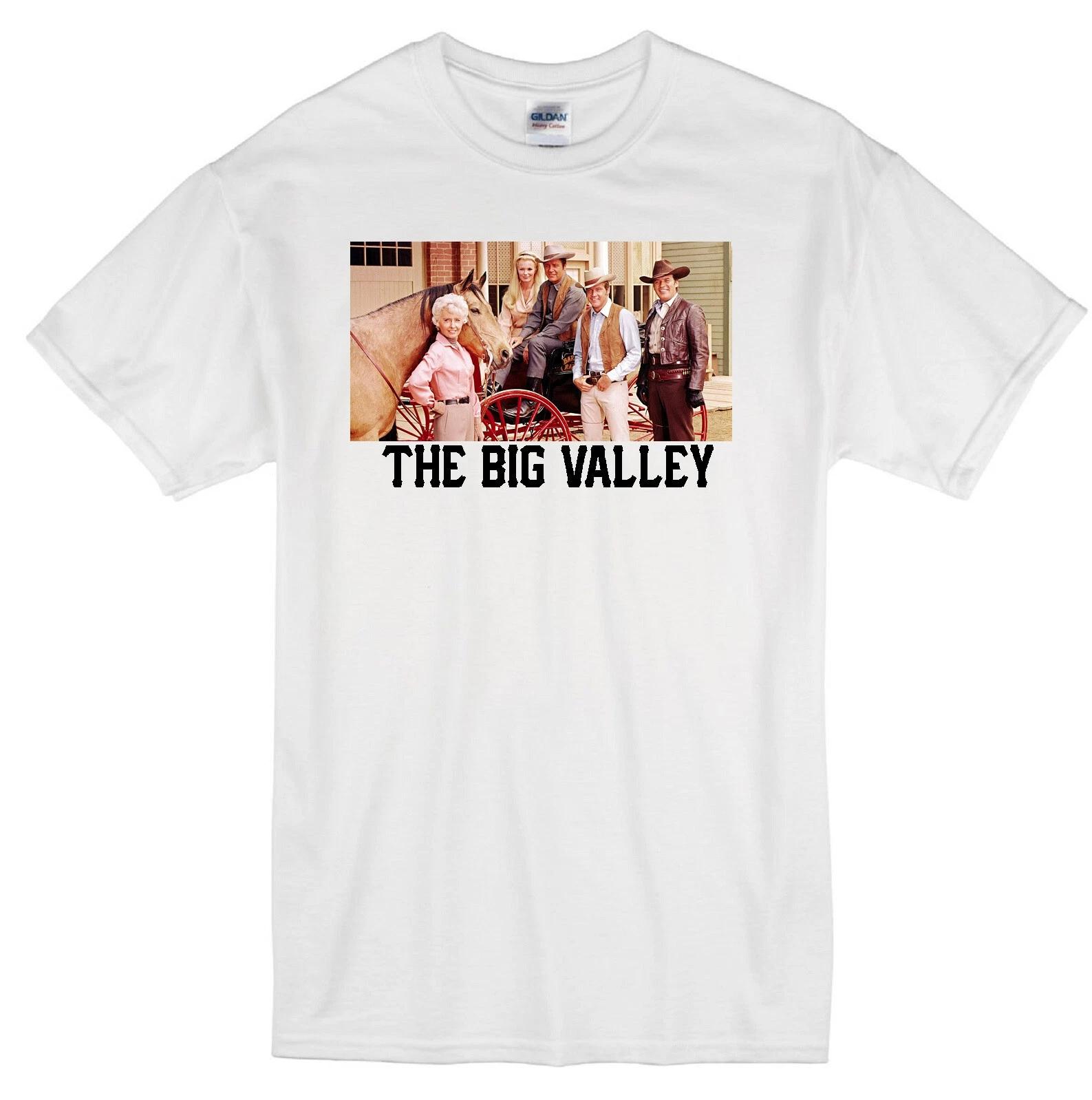 

THE BIG VALLEY WESTERN BARBARA STANWYCK LEE MAJORS RETRO 1960 S TV WHITE T-shirt 4XL