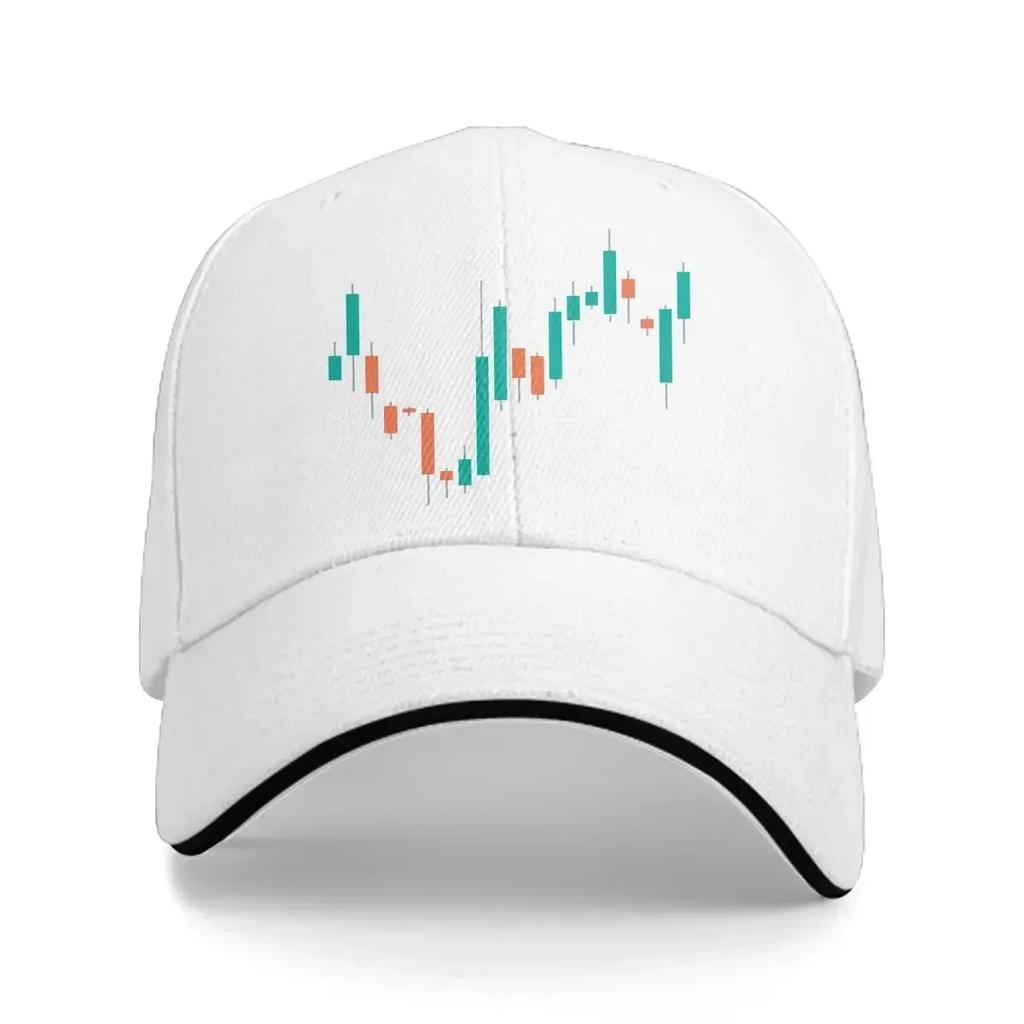 Summer Cap Sun Visor Stock Market Candlesticks Classic Hip Hop Caps Bitcoin Cryptocurrency Meme Peaked Hats