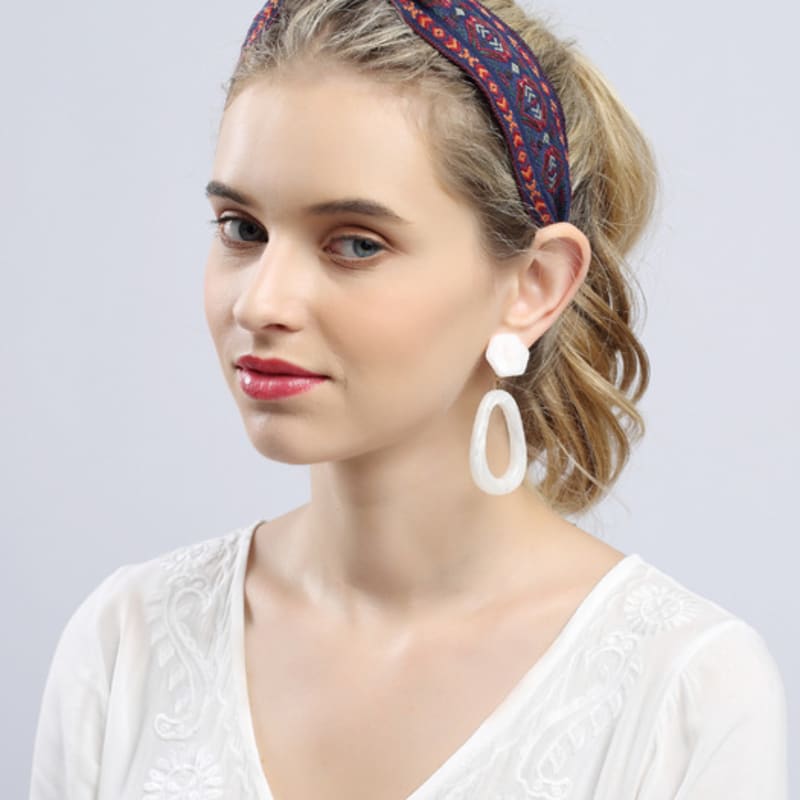 LALA Bohemian Imported Hairband - D Navy
