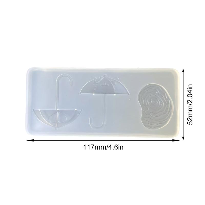 Detailed Silicone Small Accessory Mold Umbrella Shape Crafting Mould Hand-Making Ornament Mould for Creating Resin Art