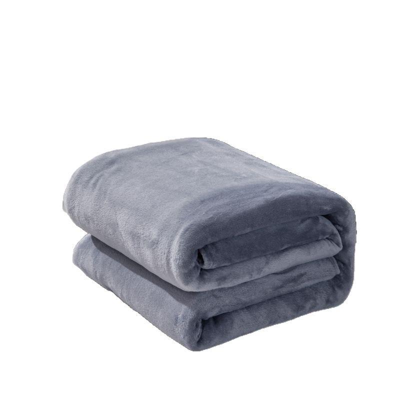 Plain Fleece Blanket Cover Blanket Casual Blanket Four Seasons Sheet Gift Solid Color Blanket