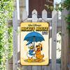 2D Flat, 2D Flat Disney Donald Duck and Pluto Iron Wall Art - 20.32x30.48 Cm Vintage Tin Sign Style, Weather-Resistant Indoor/Ou