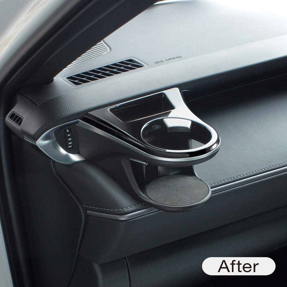 Tsuchiya Yac Air Conditioner Drink Holder for the Passenger for Toyota 80 Series Harrier (SY-HR12) Seat, Black/Silver,