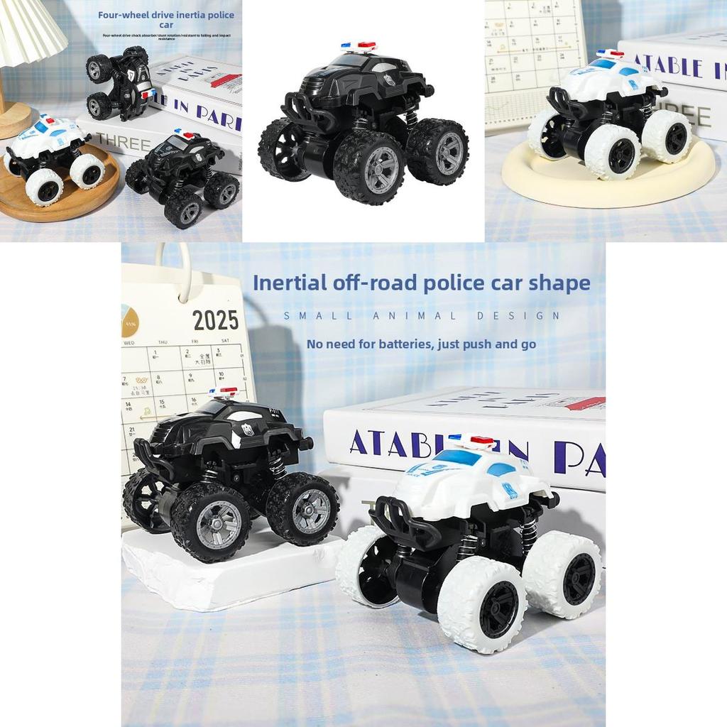 Off Road Police Car Toy With Inertia Drive Durable Plastic Model For Kids Play