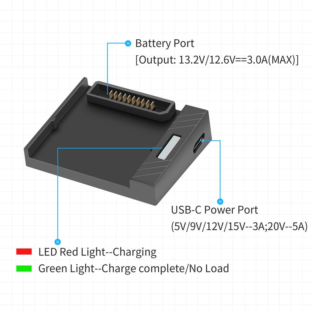 Durability Drones Battery Chargers QC3.0 Rapid Charging Capability USB Port for 13 2V and 12 6V Batteries Charging Hub