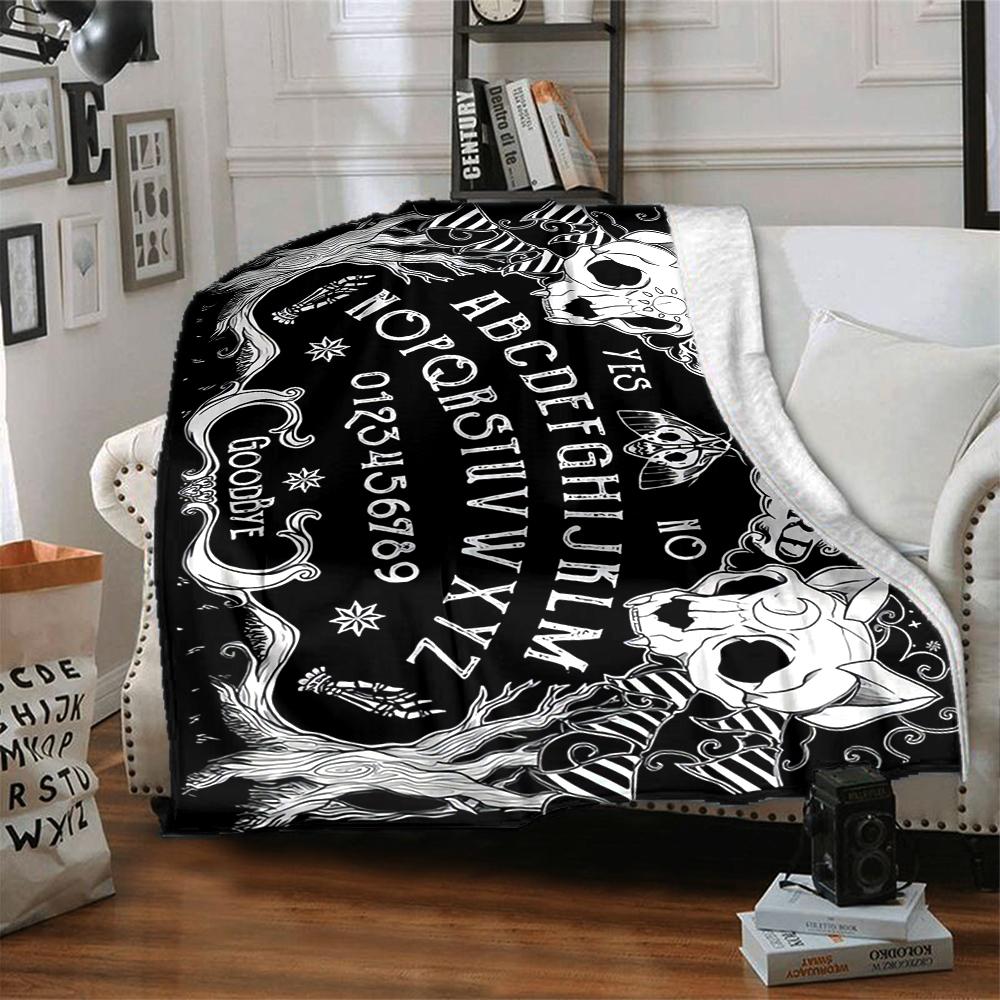 1Pc Spirit Board Divination Blanket Soft And Comfortable Casual Warm Camping Travel Christmas Halloween Xmas Gift M928571