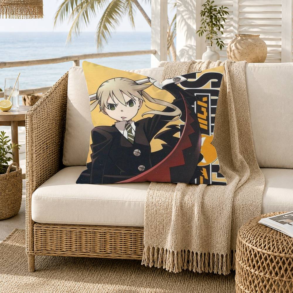 Anime SSoul Eater Pillow Case for Sofa Living Room Home Office Decor Protective Cover