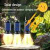 Solar-Powered Tungsten Filament Light Bulb: Emergency, Outdoor, and Camping Lantern with Hook