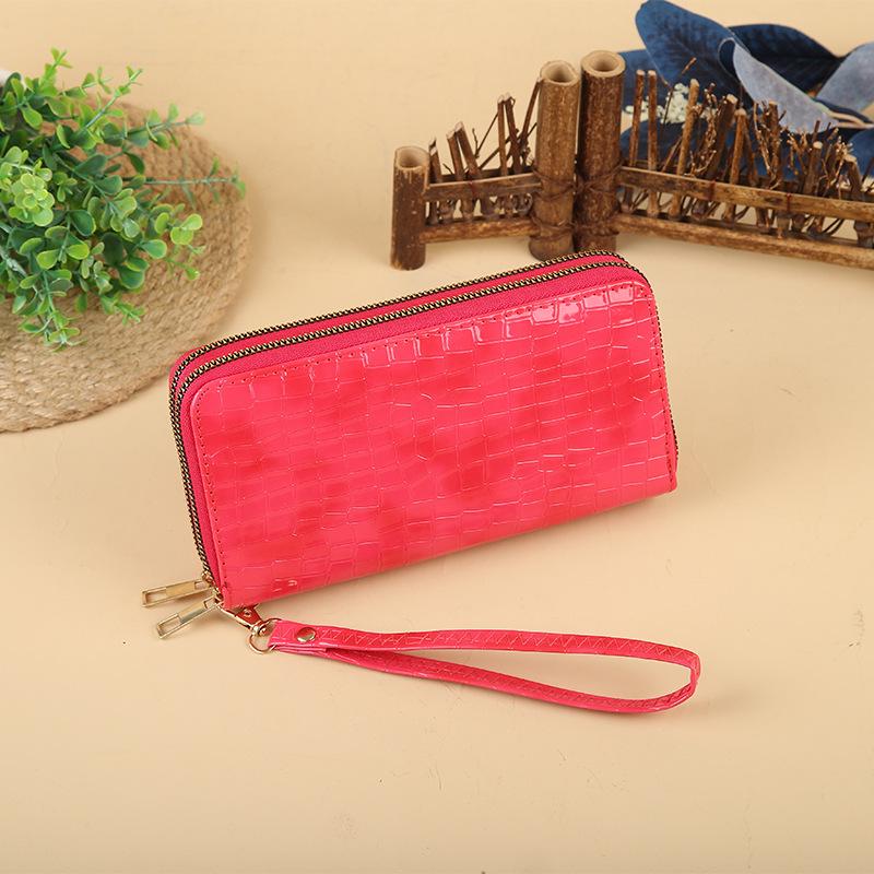 Korean Style Cute Bifold PU Wallet - Long, Small, Double Pull Coin Purse with Japanese Prints
