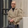 Women's Khaki Double Breasted Belted Trench Coat Short Jacket