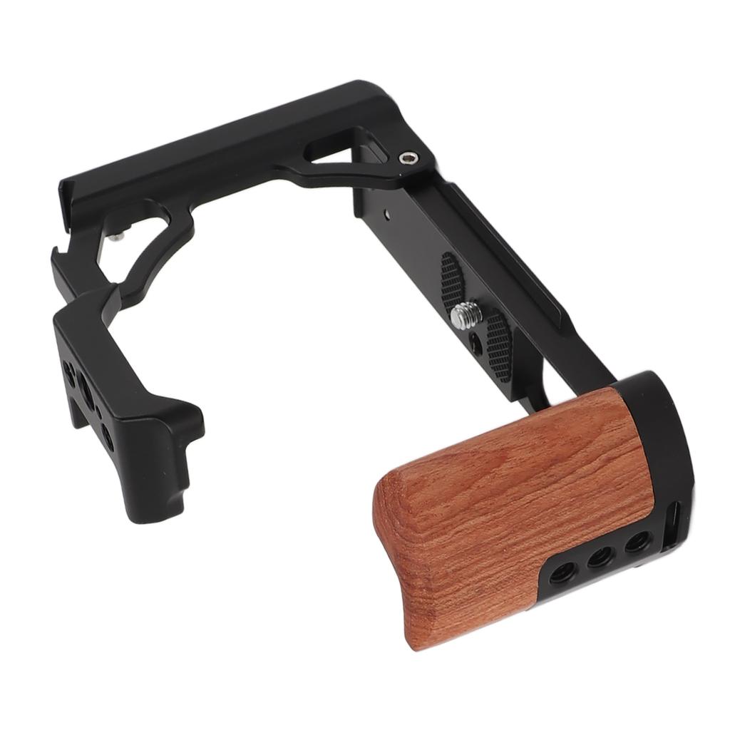 Camera Cage with Wood Handle Anodized Anti Slip Easy To Install Camera Video Cage for ZFC
