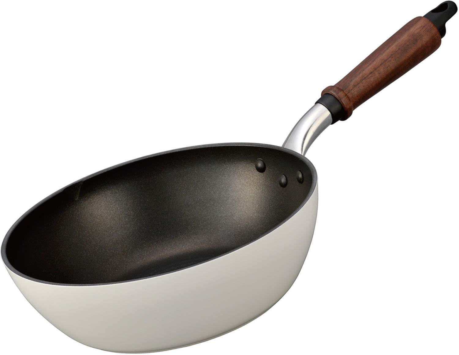 

Hokuriku Aluminum Deep Frying Pan, 24cm [IH Compatible], Lightweight, Plair, Teflon Coated, Made in Japan