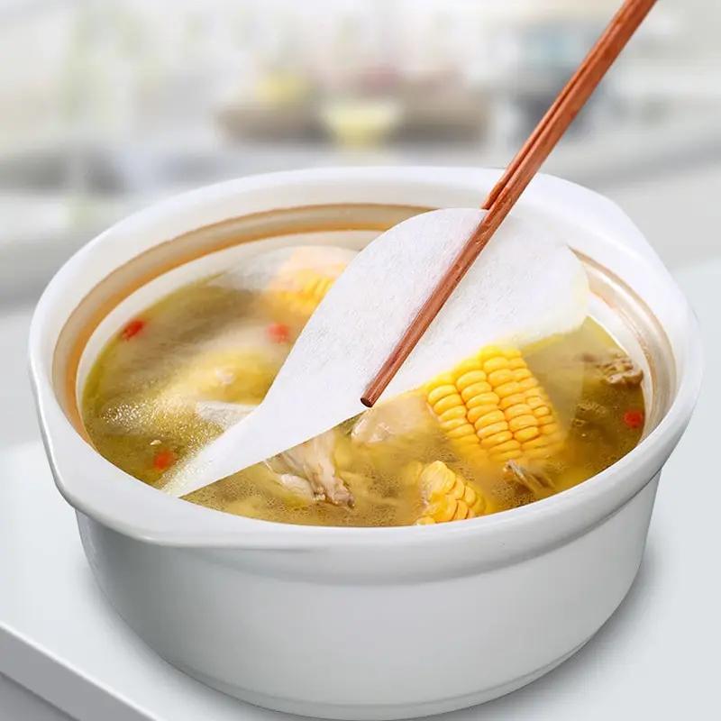 12Pcs/Bag Disposable Soup Oil Absorbing Paper Kitchen Food Oil Absorption Paper Kitchen Gadgets Accessorie
