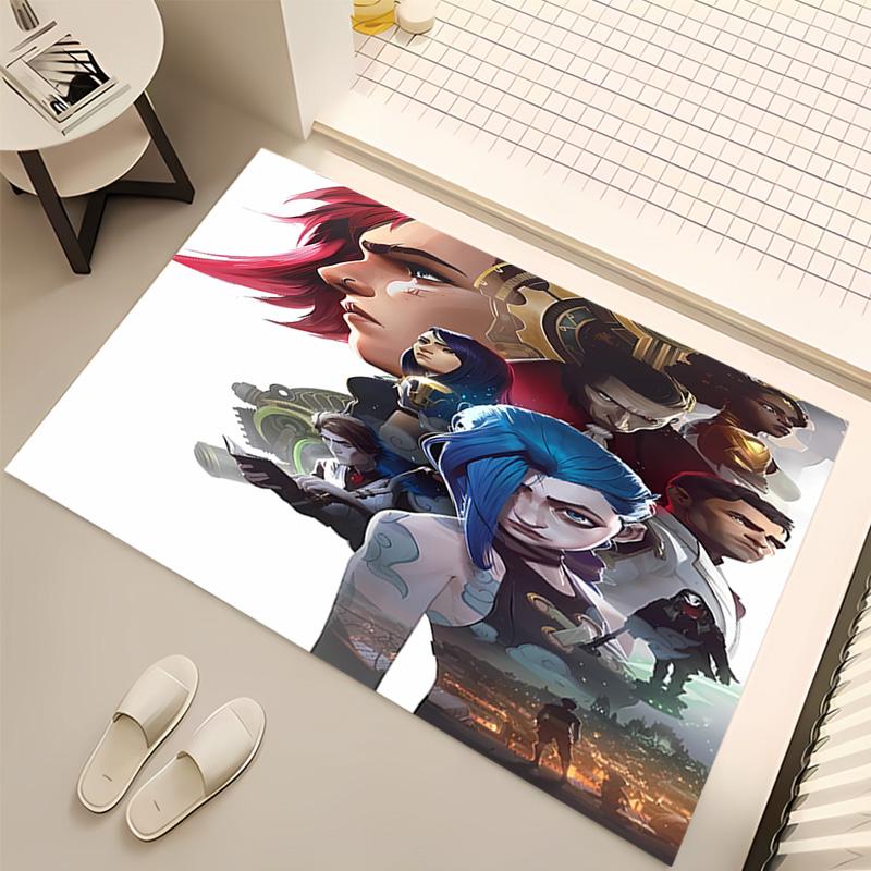 League of Legends Jinx Print Area Rug - Soft,Washable Non-Slip Indoor Mat,Living Room,Home Office Decorative Rug