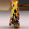 Fashion Style New Summer Women's Clothes Sleeveless Maxi Dress V-neck 3D Print Emerald Flower Dress Trendy Good Quality Beach Dress