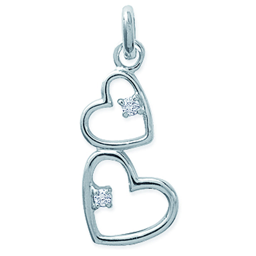 Les Trésors De Lily [L6670] - Silver Pendant 'Love' Silver White (rhodium-plated) - 20x12 Mm