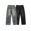 Men's Japanese 2000s Style Y2K Vintage Baggy Jeans Casual Pants High Street Streetwear Hip Hop Wide Leg Jeans Men Korean Clothes