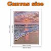 DIY Sunset Beach Pearl Diamond Art Kits Without Frame 30x40cm Gem Art Diamond Painting Kits for Adults/Beginners Gift Idea Home Wall Decor