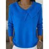 Korean Style Slim Fit V Neck Long Sleeve Knitted Sweater For Women