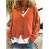 Women's Autumn Winter Loose Knitted Cardigan Sweater Casual Fashion European American Style