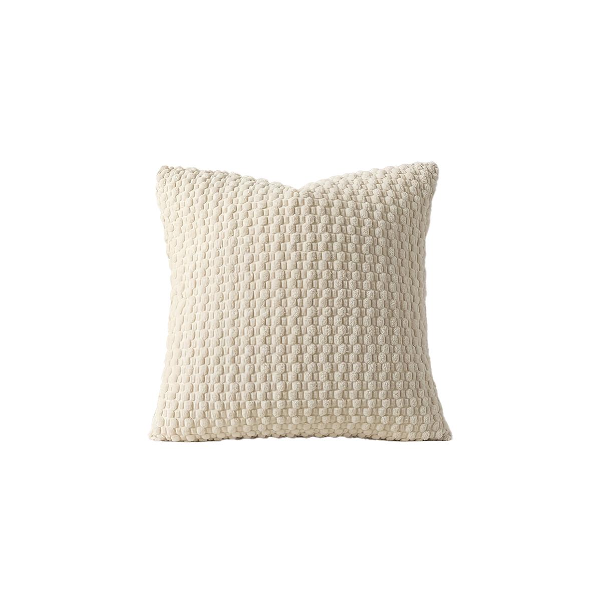 

1pc Soft Boho style modern double-sided design pillows cover, Farmhouse Neutral Decorative Home Decor Striped Corduroy Square 45x45cm бежевый