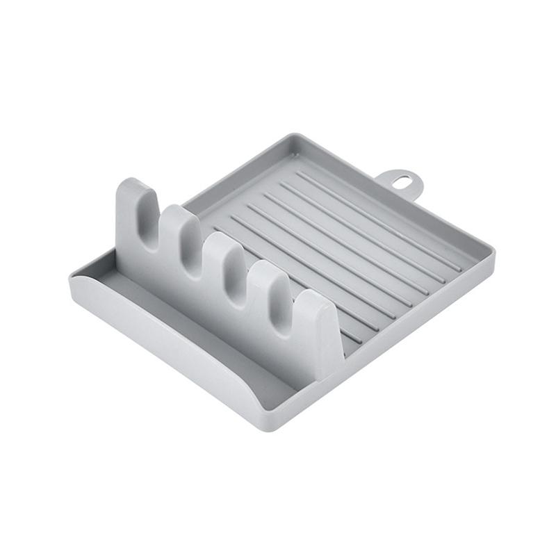 Stand For Lids Kitchen Spoon Holder Spatula Organizer Chopstick Holder Non-slip серый