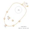 Luxury Classic Fashion 18K Gold Bracelet Necklace Earring love Jewelry Sets Stainless Steel High End Women Jewelry Set