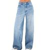 American Retro Jeans New Wide Legs Loose Straight Long Pants Tide