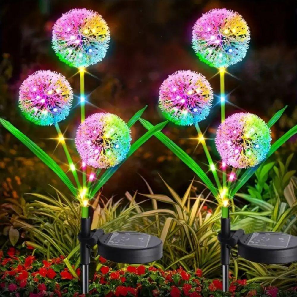 Plastic Stake Solar Onion Ball Lights Waterproof Design Outdoor Lawn Lamp Outdoor Lighting