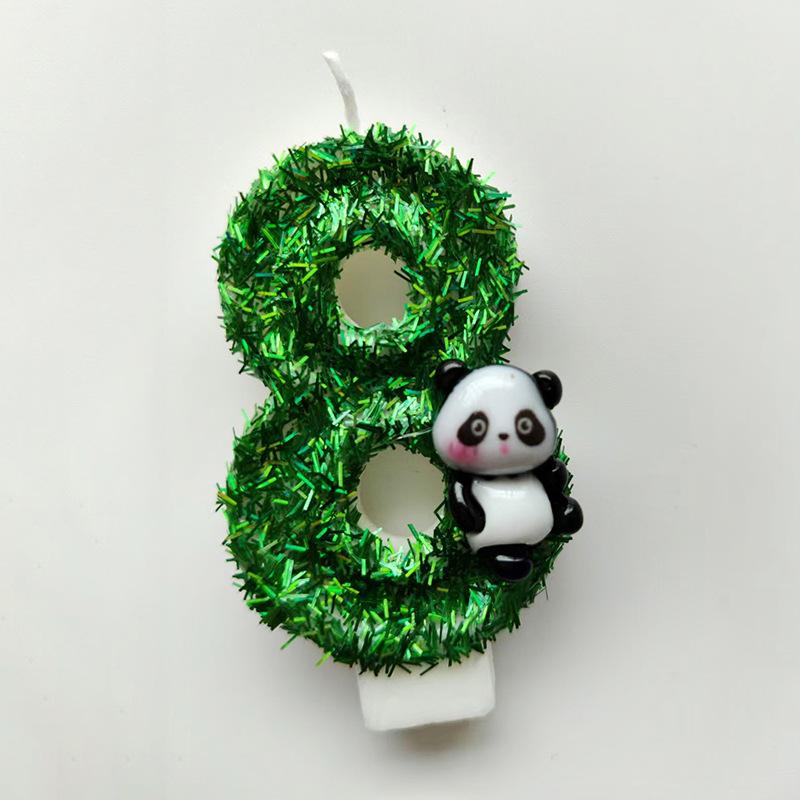Panda Digital Candle Cute Panda Birthday Cake Party Candle Independent Packaging Simple Transparent
