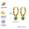 Women's Small Huggie Hoop Earrings, Heart Cubic Zirconia Dangle Earring,fashion Puncture Jewelry Ear Accessories