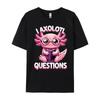 I Axolotl Questions Anime Kawaii Axolotl Kids Mens Designer Clothes T Shirt Men Leisure