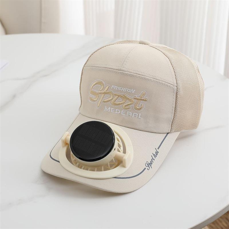Summer Sunscreen Visor Fashionable New Men's and Women's Outdoor Sunshade Outdoor Solar Charging Fan Baseball Cap