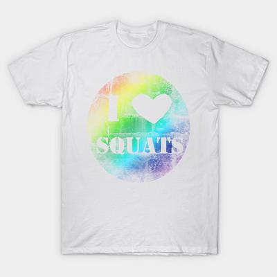 Koszulka damska kocham przysiady Harajuku Print Kawaii Tshirt Letnia koszulka damska z krótkim rękawem Top Tee