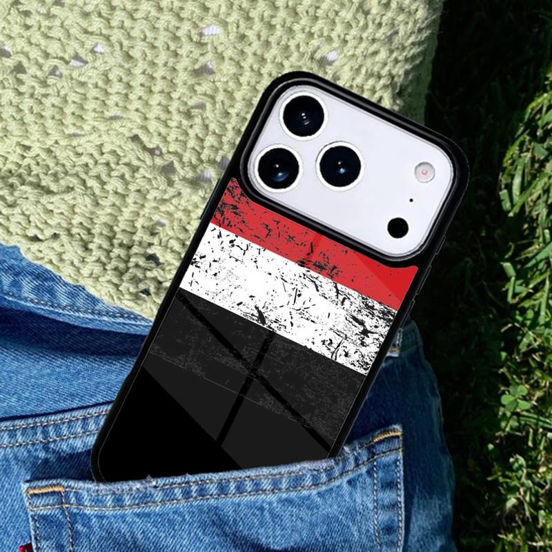 Jemen Nationalflagge Wappen Thema Handyhülle Für iPhone 17 AIR 16 Pro Max 15 14 Pro 11 12 13 Stoßfeste Silikonhülle