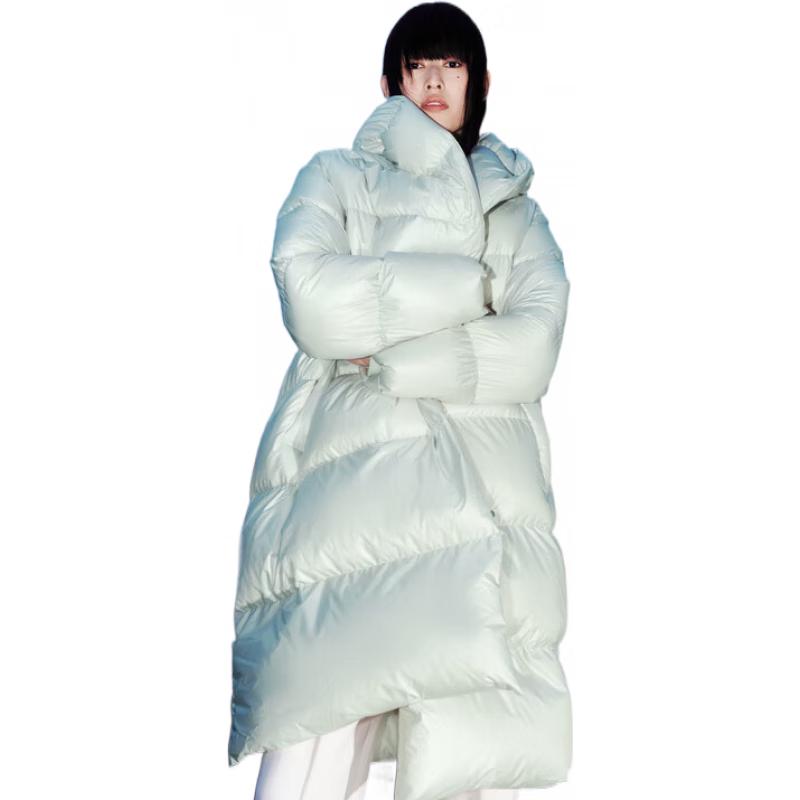 

MO&Co. Women s Hooded Long Goose Down Jacket with Belt M (165)