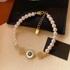 K real gold electroplated zircon pearl beaded bracelet French retro exquisite bracelet light luxury high-end jewelry women