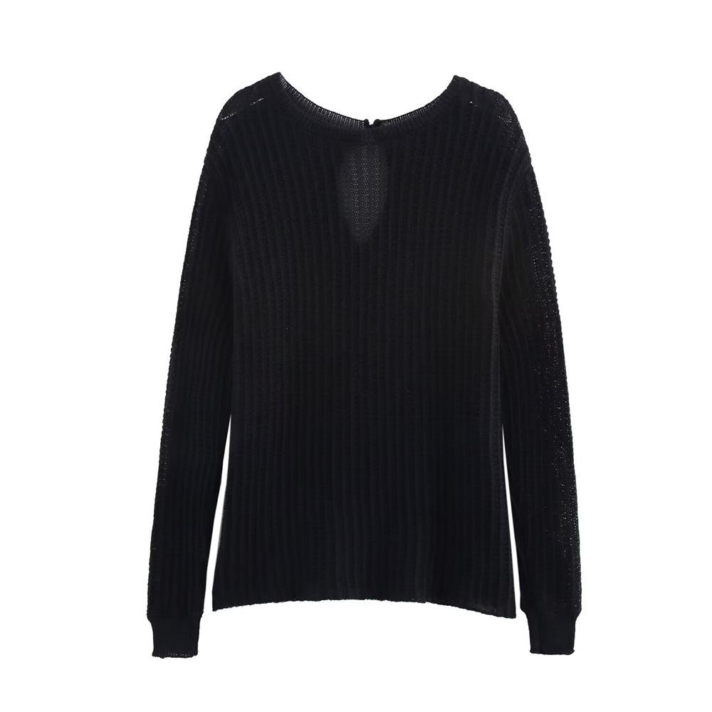 

Женский повседневный топ-накидка из сетчатого трикотажа для отдыха на море, весна/лето 2025 Small чёрный