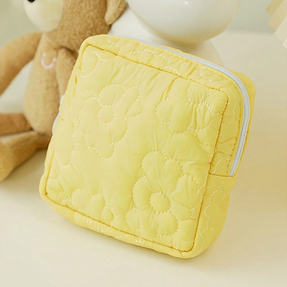 

1pcs Candy Colored Sanitary Pad Storage Bag, Portable Menstrual Pad Bag, Monthly Event Bag, Pocket Wallet, Girl S Heart Carrying Small Items жёлтый