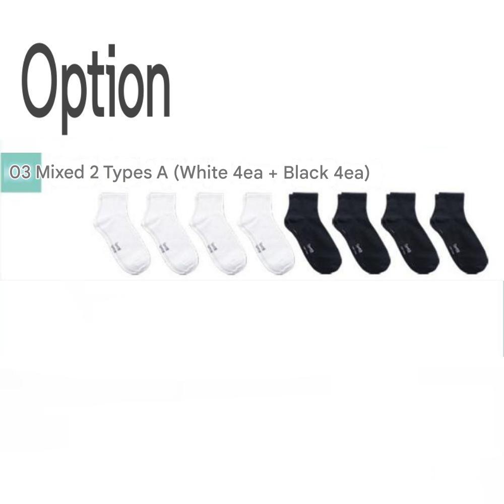 Sockpiens Men's Premium Short-Sleeve Sports Band Socks[7~9.5(US)6.5~9(UK)40~42.5(EU)] 8-Pair Set