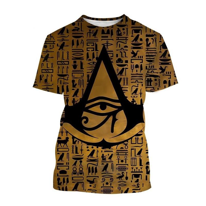 

New Design Pharaoh Anubis T-Shirt For Men 3D Printed Ancient Horus Egyptian God Eye Egyptian XXXL
