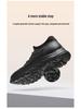 3515 Strong Man Men's Black Slip-On Sport Leather Shoes - New Style Casual Commuting Footwear