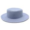 Seaside vacation beach sun protection sun hat green straw hat light board DIY versatile British flat top top top hat
