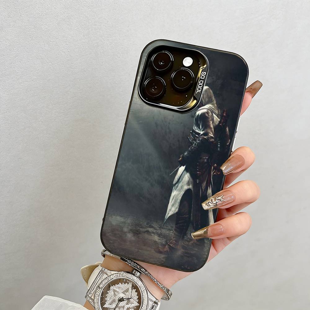 Ezio Auditore da Firenze Phone Case For iPhone 17,16,15,14,13,12,11 Plus,Pro Max,XS,Colored Silver Plated Inside Cover