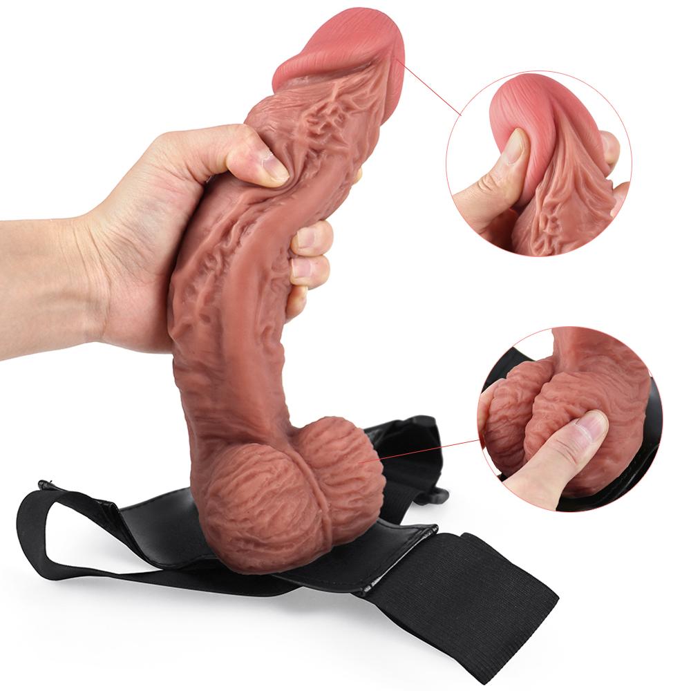 Dámský řemínek na dildo Realistická přísavka na penis Dildo Sexuální hračky pro lesbické ženy Měkký silikon